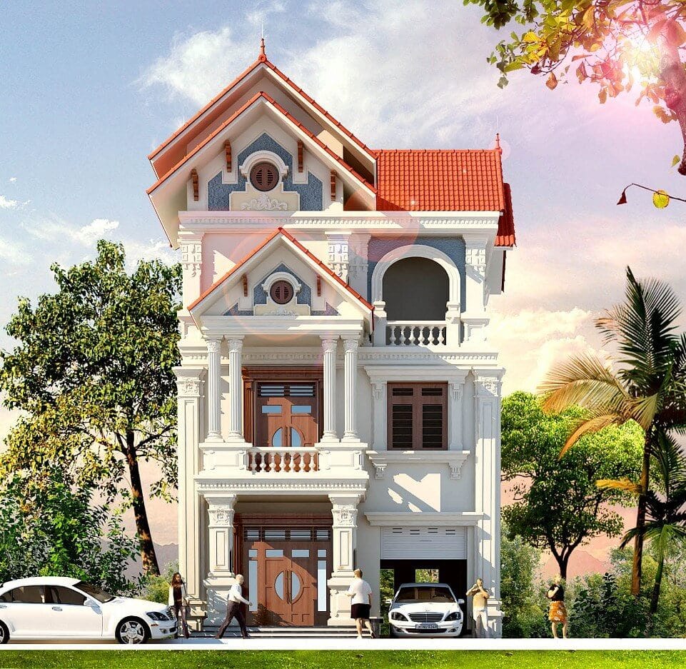Báo Giá Xây Biệt Thự Trọn Gói Mới Nhất Tại Đà Nẵng Năm 2022 14 biet thu mai thai 3 tang 5 phong ngu 14