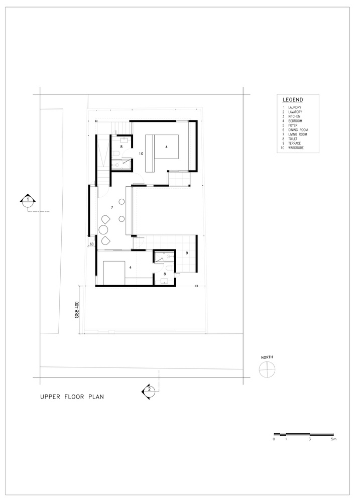 Doctor House / Tan Tik Lam Architects - Top 10 Kinh Nghiệ... 4 261205-2.-doctor-house---upper-floor-plan.jpg