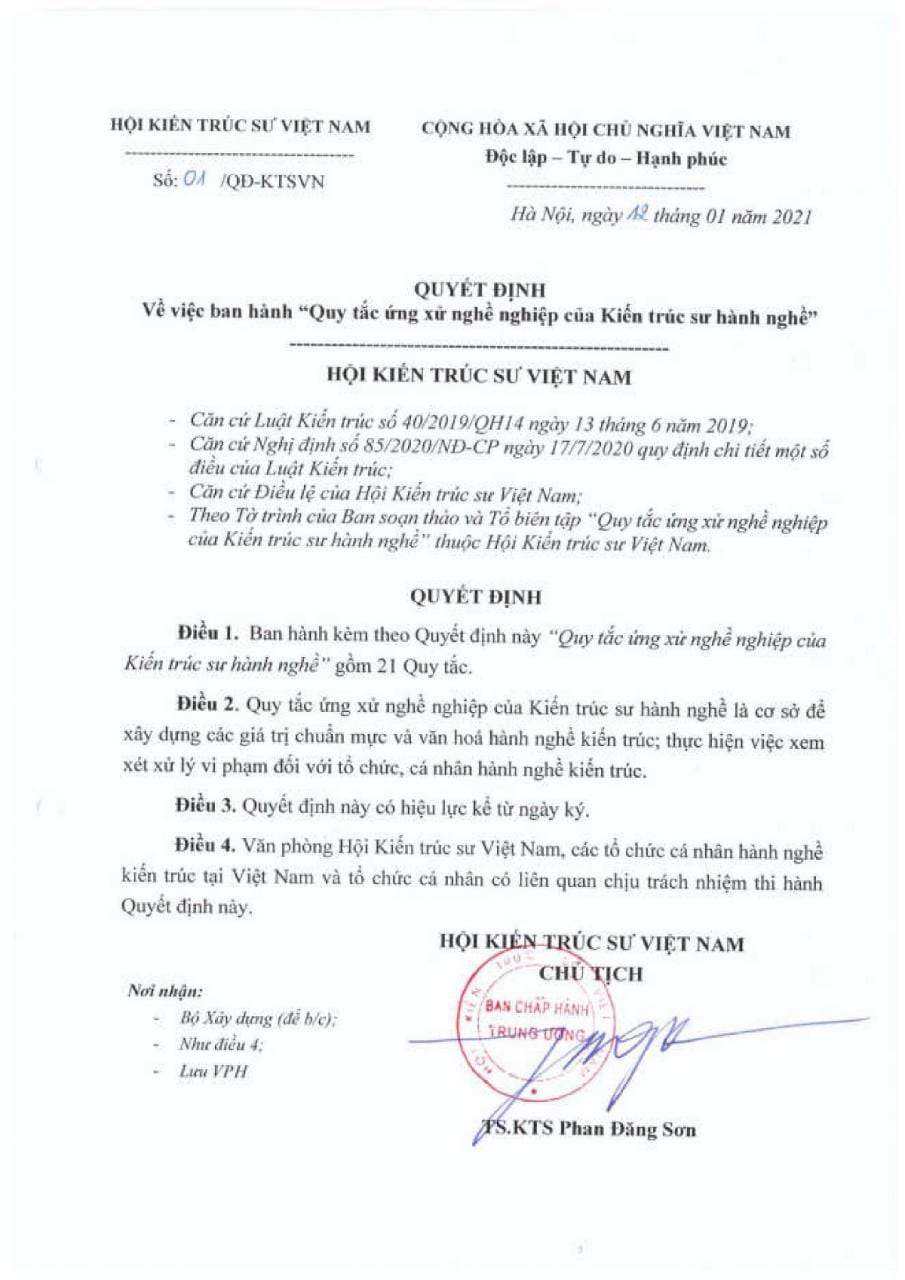 21 Quy tắc ứng xử nghề nghiệp của Kiến Trúc Sư hành nghề 2 637615037074169777