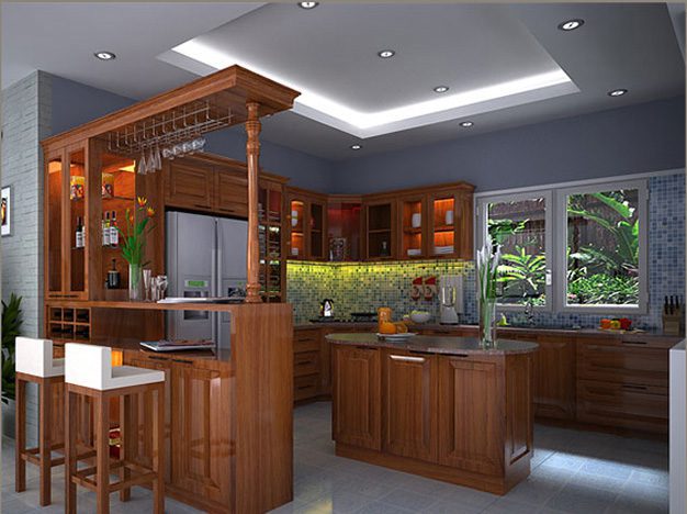 Kích thước quầy bar đẹp & bếp đúng tiêu chuẩn cho gi... 11 mẫu tủ bếp quầy bar gia đình đẹp