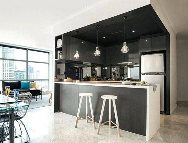Kích thước quầy bar đẹp & bếp đúng tiêu chuẩn cho gi... 2 vị trí đặt quầy bar