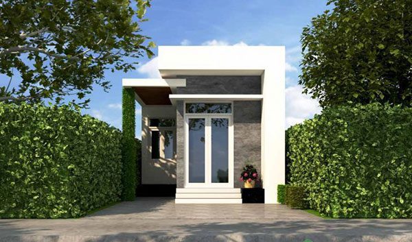 Top 10 Mẫu Nhà Cấp 4 Đẹp 5×20 13 Mặt tiền nhà cấp 4 5x20m 3 phòng ngủ