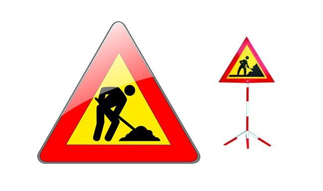 Mẫu biển báo công trường đang thi công Mẫu biển báo công trường đang thi công