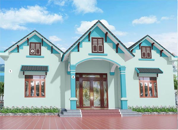 Màu sơn nhà cấp 4 cho người mệnh mộc