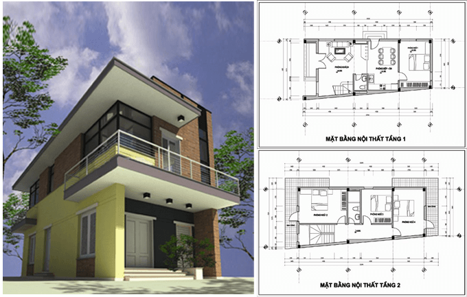 Xây nhà 1 trệt 1 lầu 300 triệu cho người có thu nhập thấp 4 nha 1 tret 1 lau 300 trieu 4 2