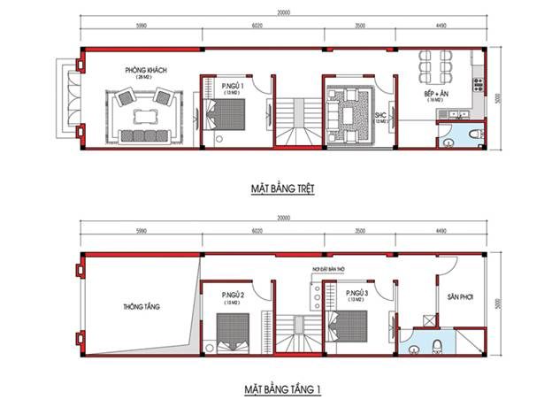 Công Ty Xây Dựng Nhà Phố Trọn Gói Uy Tín Tại Đà Nẵng - To... 5 thiet ke nha cap 4 5x20 2 624x460 7