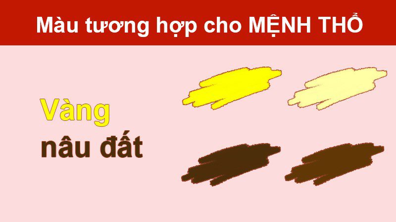 Màu vàng, nâu đất Màu vàng, nâu đất
