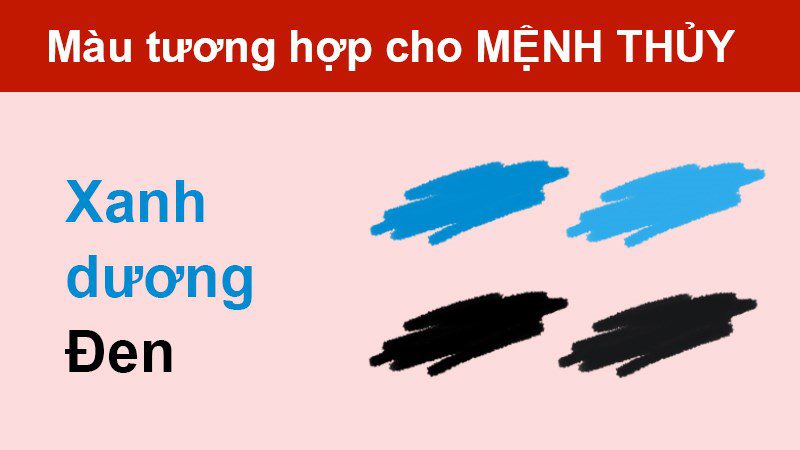 Màu đen, xanh dương
