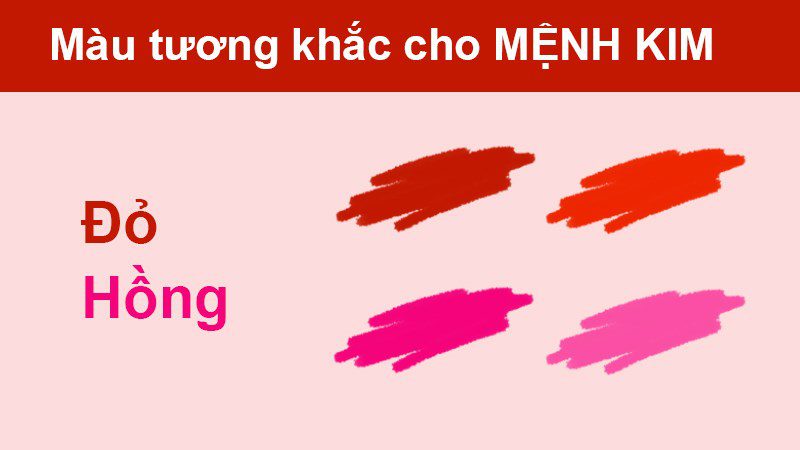 Màu đỏ, hồng Màu đỏ, hồng