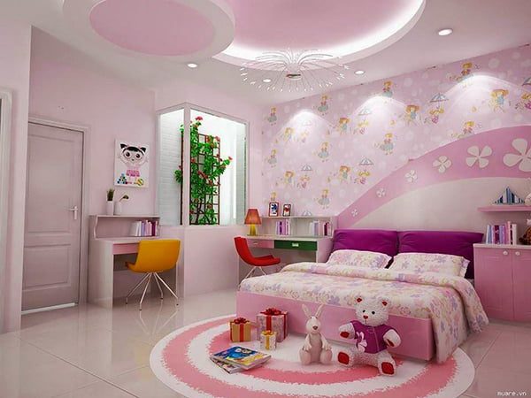 Báo Giá Thi Công Trần Thạch Cao Tại Đà Nẵng - Top 10 Kinh... 21 mau tran thach cao phong ngu tre em 6 4