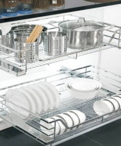 Giá xoong nồi đa năng inox 304 nan dẹt cánh mờ 700 - Cái