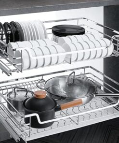 Giá xoong nồi đa năng inox 304 nan dẹt cánh mờ 800 - Cái