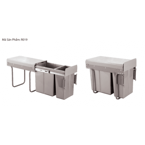 Thùng rác đôi gắn cánh, ray giảm chấn 300 - Cái 1 Thùng rác đôi gắn cánh, ray giảm chấn 300 - Cái