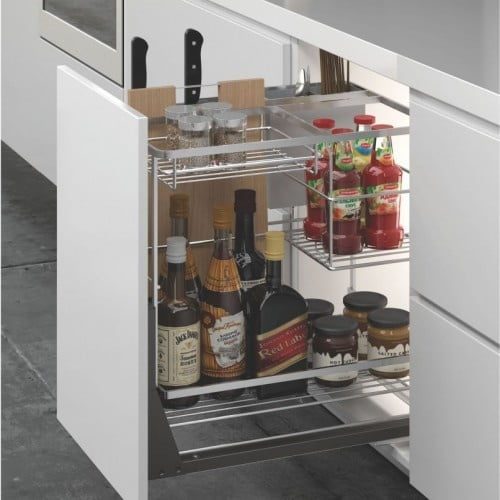 Giá gia vị inox mờ nan dẹt 300 - Cái 1 Giá gia vị inox mờ nan dẹt 300 - Cái