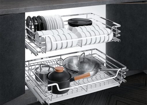 Giá xoong nồi đa năng inox 304 nan dẹt cánh mờ 900 - Cái 1 Giá xoong nồi đa năng inox 304 nan dẹt cánh mờ 900 - Cái