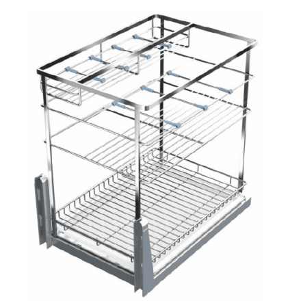 Giá gia vị inox mờ nan dẹt bóng cao cấp 400 - Cái