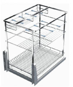 Giá gia vị inox mờ nan dẹt bóng cao cấp 300 - Cái