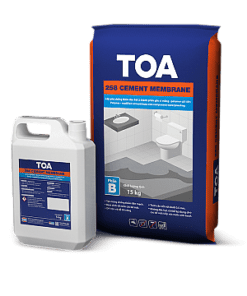 TOA 258 Cement Membrane (Lóp phủ chống thấm đàn hồi 2 thành phần gốc xi măng - polymer cải tiến) Phần A (5 kg) Phần B (15 kg) - Bộ 20 Kg
