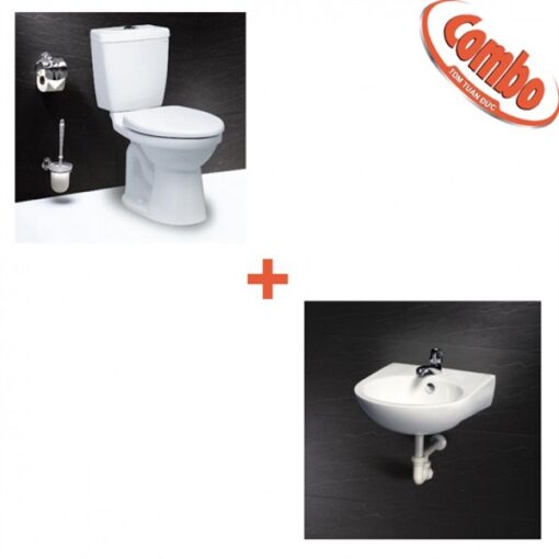 Bàn Cầu CD1374 + Lavabo L5l 13 - bộ