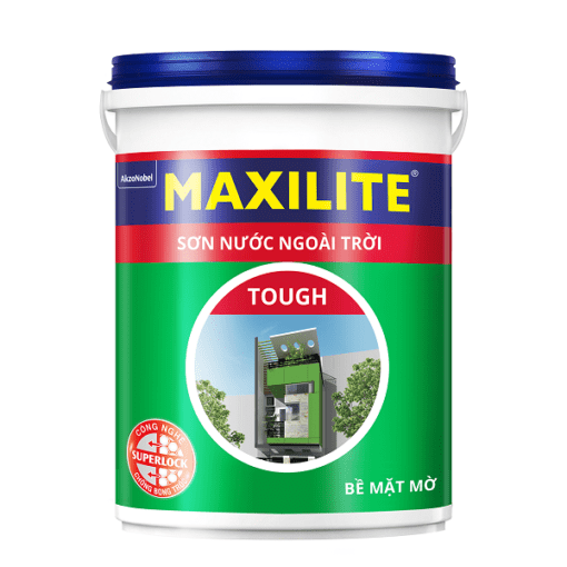 Sơn nước ngoài trời MAXILITE TOUGH Bề Mặt Mờ - 28C - 18L 1 Sơn nước ngoài trời MAXILITE TOUGH Bề Mặt Mờ - 28C - 18L