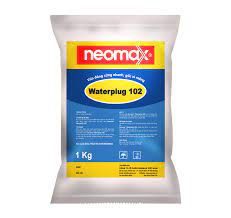 NEOMAX Waterpug 102 - Vữa đông kết nhanh, (Ngăn chặn lập tức nước rò rỉ tại các lỗ, các vị trí khuyết tật hoặc các vết nứt bê tông ). - 1kg/gói