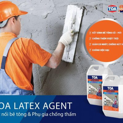 TOA Latex Agent (Kết nối bê tông và Phụ gia chống thấm) - 5L 1 TOA Latex Agent (Kết nối bê tông và Phụ gia chống thấm) - 5L