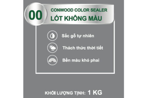 CONWOOD COLOR SEALER 00 LÓT KHÔNG MÀU 1KG - Lon