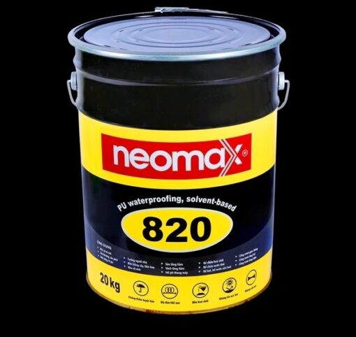 NEOMAX 820 - Chống thấm polyurethane, gốc dung môi, Thùng Thiếc (Chống thấm đàn hồi, có độ bền kéo đứt tốt và độ giãn dài cao, tính năng bám dính và khả năng che phủ các vết nứt tuyệt vời) - 20kg /thùng 1 NEOMAX 820 - Chống thấm polyurethane, gốc dung môi, Thùng Thiếc (Chống thấm đàn hồi, có độ bền kéo đứt tốt và độ giãn dài cao, tính năng bám dính và khả năng che phủ các vết nứt tuyệt vời) - 20kg /thùng