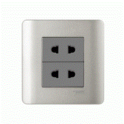Ổ cắm Đơn 2 chấu 16A , size S - cái - Ảnh 2