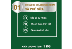 CONWOOD COLOR UNDERCOAT 01 CÀ PHÊ SỮA 1KG - Lon