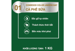 CONWOOD COLOR UNDERCOAT 01 CÀ PHÊ SỮA 1KG - Lon
