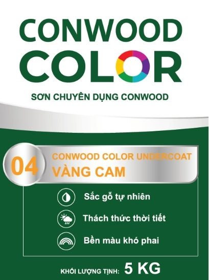 CONWOOD COLOR UNDERCOAT 04 VÀNG CAM 5KG - Thùng