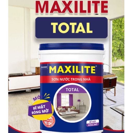 Sơn nước trong nhà MAXILITE TOTAL Bề Mặt Bóng Mờ - 30CB - 5L 1 Sơn nước trong nhà MAXILITE TOTAL Bề Mặt Bóng Mờ - 30CB - 5L