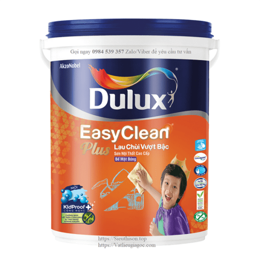 Sơn nước nội thất cao cấp DULUX EASYCLEAN LAU CHÙI VƯỢT BẬC Bề mặt Bóng - 74AB(*) - 5L 1 Sơn nước nội thất cao cấp DULUX EASYCLEAN LAU CHÙI VƯỢT BẬC Bề mặt Bóng - 74AB(*) - 5L