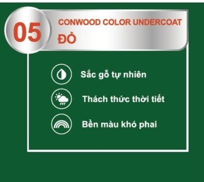 CONWOOD COLOR UNDERCOAT 05 ĐỎ 5KG - Thùng