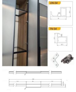 Hệ nhôm nhỏ 20x22 tay nắm CNC - m2