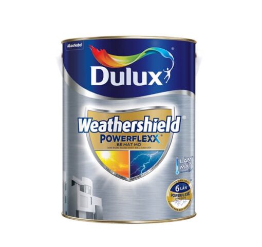 Sơn nước ngoại thất cao cấp DULUX WEATHERSHIELD POWERFLEXX. Mờ - GJ8 - 5L