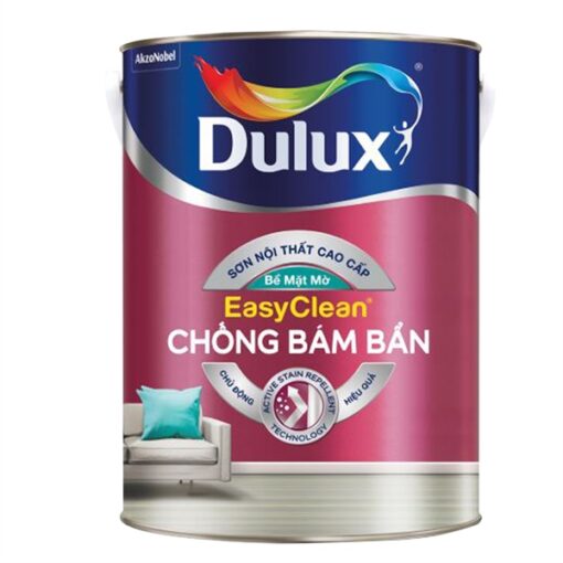 Sơn nước nội thất cao cấp DULUX EASYCLEAN CHỐNG BÁM BẨN Bề mặt Mờ - Z968 - 15L 1 Sơn nước nội thất cao cấp DULUX EASYCLEAN CHỐNG BÁM BẨN Bề mặt Mờ - Z968 - 15L