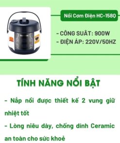 NỒI CƠM ĐIỆN QUAI XÁCH CAO CẤP HC-158Q - Cái