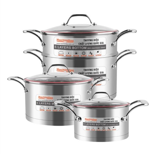 BỘ NỒI INOX HACHIMITSU HC 136 - Cái