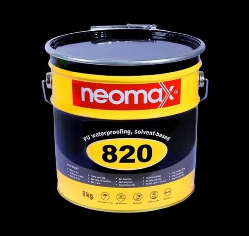 NEOMAX 820 - Chống thấm polyurethane, gốc dung môi, Thùng Thiếc (Chống thấm đàn hồi, có độ bền kéo đứt tốt và độ giãn dài cao, tính năng bám dính và khả năng che phủ các vết nứt tuyệt vời) - 8kg/thùng 1 NEOMAX 820 - Chống thấm polyurethane, gốc dung môi, Thùng Thiếc (Chống thấm đàn hồi, có độ bền kéo đứt tốt và độ giãn dài cao, tính năng bám dính và khả năng che phủ các vết nứt tuyệt vời) - 8kg/thùng