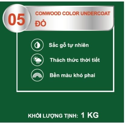 CONWOOD COLOR UNDERCOAT 05 ĐỎ 1KG - Lon