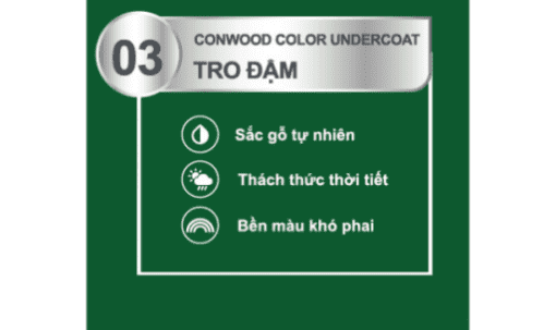 CONWOOD COLOR UNDERCOAT 03 TRO ĐẬM 5KG - Thùng