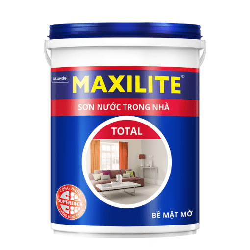 Sơn nước trong nhà MAXILITE TOTAL Bề Mặt Mờ - 30C - 18L