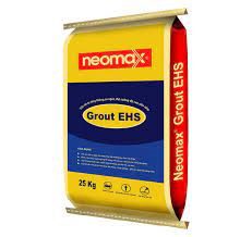 NEOMAX grout EHS - Vữa rót tự chảy không co gót đạt cường độ siêu sớm (Khả năng chống thấm và chống ăn mòn cao, thời gian cho phép thi công kéo dài) . - 25kg/bao