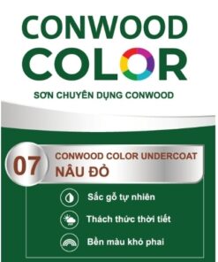 CONWOOD COLOR UNDERCOAT 07 NÂU ĐỎ 5KG - Thùng